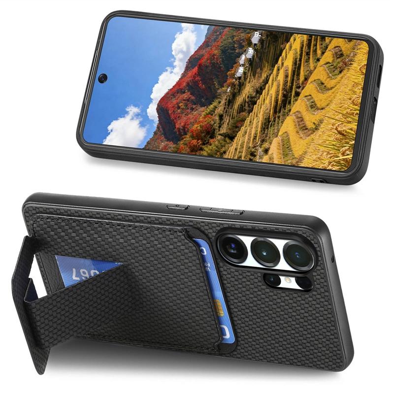 Kickstand Card Slots Phone Case Cover for Galaxy A57/A37/A07/A17/A56, for Samsung S26/S25 Plus Wallet Shockproof Case