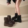 Short Boots Keep Warm And Increase Height, Thin Boots Fashion British Thick-Soled Martin Boots Women'S Small Women'S Boots