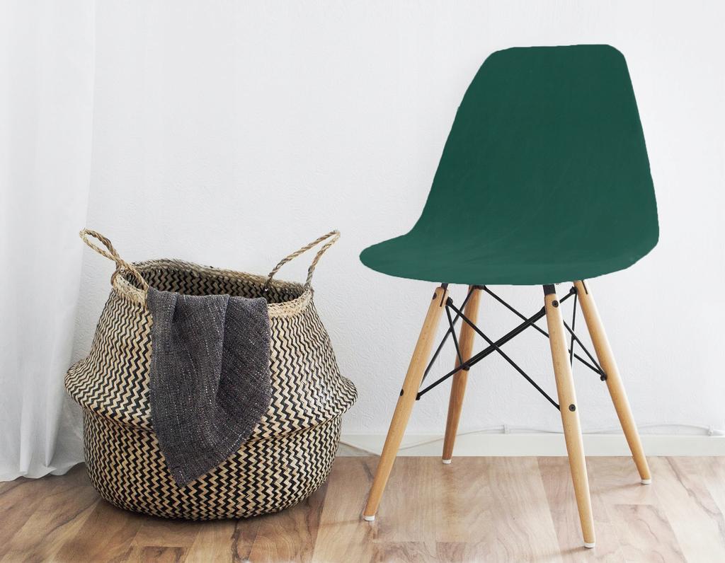 Scandinavian Chair Cover Green Velvet