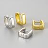 925 Sterling Silver Earrings For Women Trendy Gold Color Geometric Earring Jewelry Prevent Allergy Party Accessories Gift