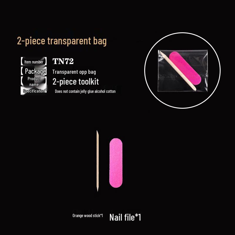 

Носимый набор для ногтей: Желейный клей Твердый гель и Одноразовые инструменты для маникюра.