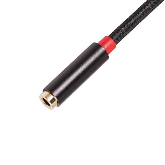 3.5mm Universal Mobile Phone PC Audio Male to Female Extension Woven Net Cable