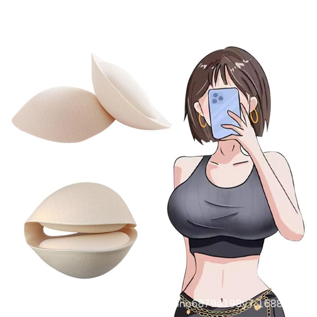 2 Pezzi Imbottiture Reggiseno Spugna Spessa Imbottitura Traspirante Inserti Push up Sostituzione Imbottitura Seno per Bikini Abbigliamento Yoga Costumi da Bagno