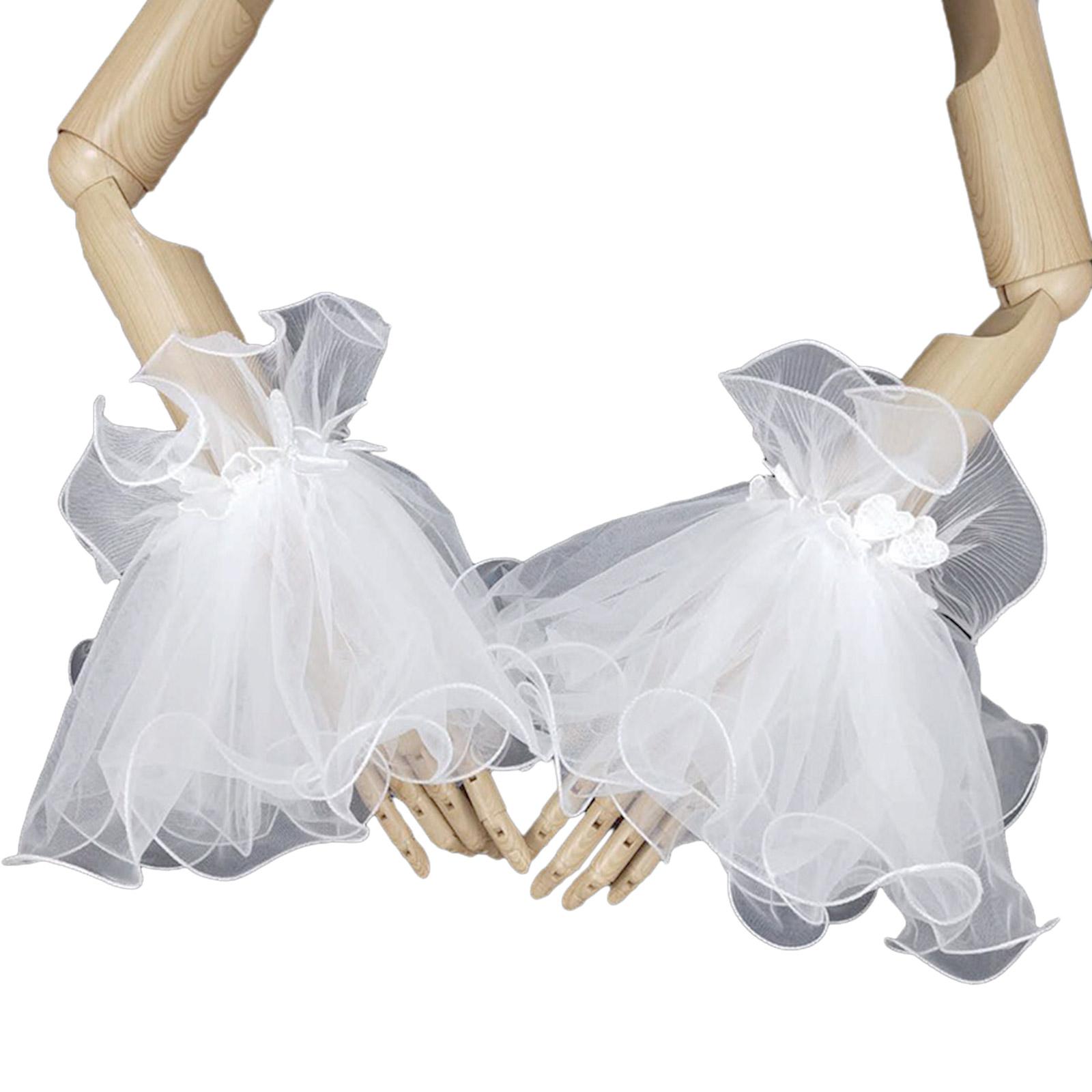 

Съемные кружевные плиссированные манжеты для рубашки для девочек эластичные дышащие напульсники декоративные рукава женский свитер одежда 2