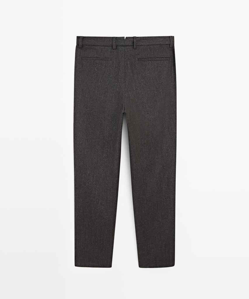 Masimodutti Wool Blend Twill Pants