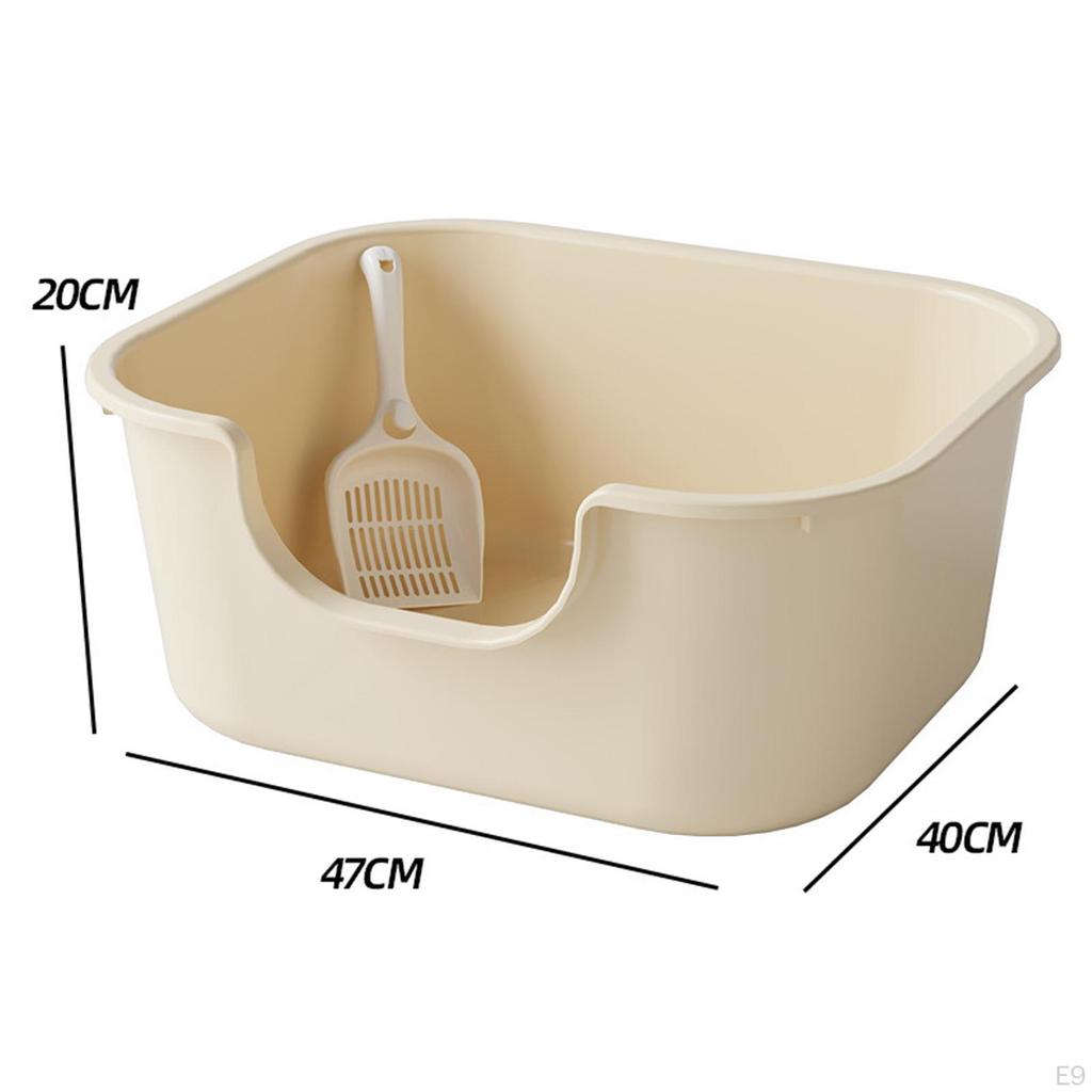 Cat Litter Basin Box Heighten Cats Pan Reusable Anti Splashing Open Top Pet