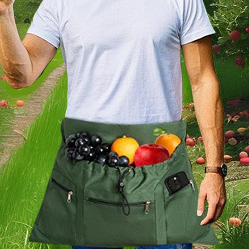 Garden Apron For Harvesting Planting Apron With Drawstring Pockets Heavy Duty Safety Gardening Accessories For Storing Small