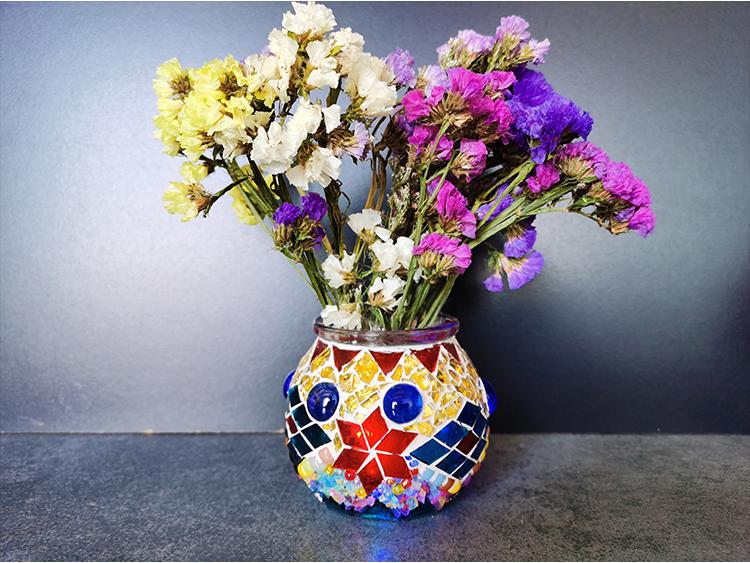 Handgefertigter Mosaikglas-Kerzenhalter - Kreatives DIY-Geschenk für den Lehrertag