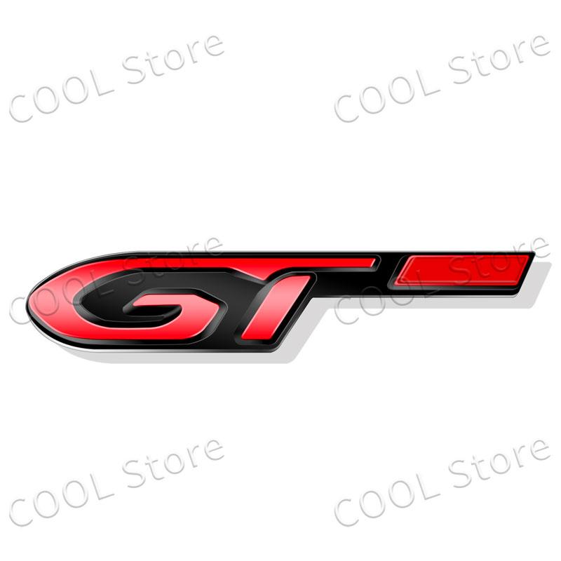 3D Chrome Metal GT Logo Emblem Fender Rear Trunk Body Sticker For Peugeot 208 308 508 2008 3008 5008 GT Line Decoration