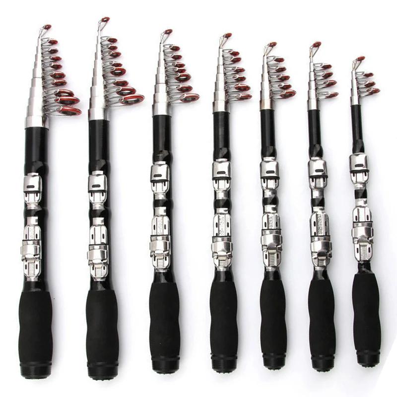 Mini Portable Carbon Fiber Small Sea Rod Small Throwing Rod 1m-2.3m Telescopic Fishing Rod Super Hard Fishing Rod Sea Rod Fishing Gear Set