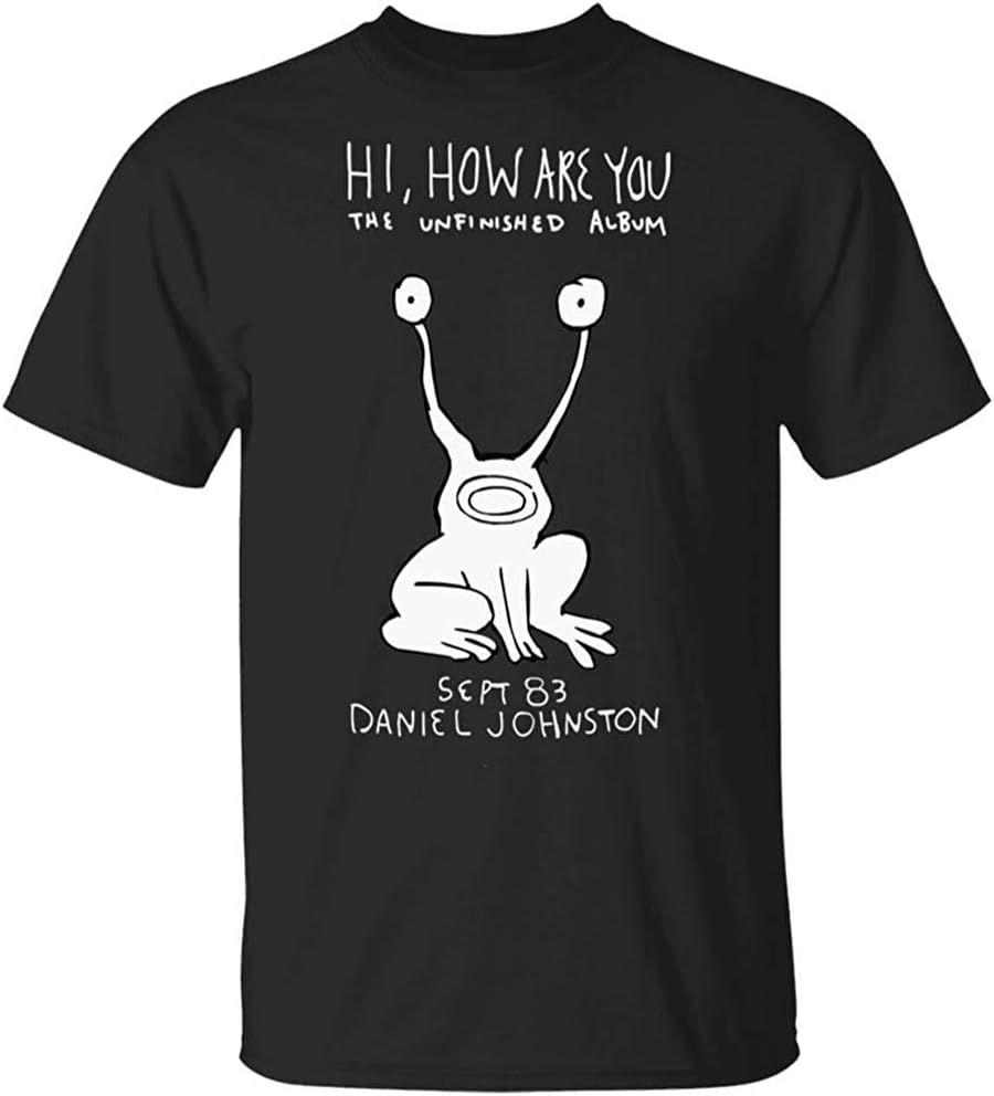Hi How are You Daniel Johnston The Unfinished Album T-Shirt -Navy Men-Women L чёрный
