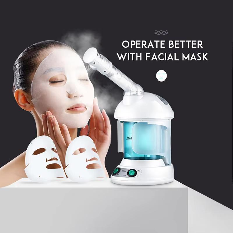350W Portable Facial Steamer Professional Facial Ion Vapour Steamer Beauty Device Face Mist Spray Water Replenisher