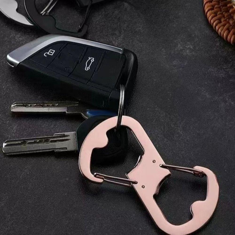 Stainless Steel 8-shaped Carabiner Bottle Opener Outdoor Backpack Clasps Camping