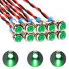 KILIGEN 10 peças 6mm 1/4" AC/DC 12-24V Luz Indicadora de Metal LED