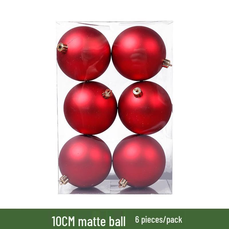 Red Christmas Balls 3-10cm: Electroplated Plastic Tree Ornaments for Festive Atmosphere