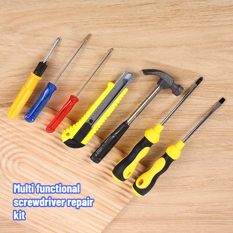 7SET New Multifunctional Manual Tool Screwdriver Convenient Maintenance Tool Hammer Art Knife Multi-purpose