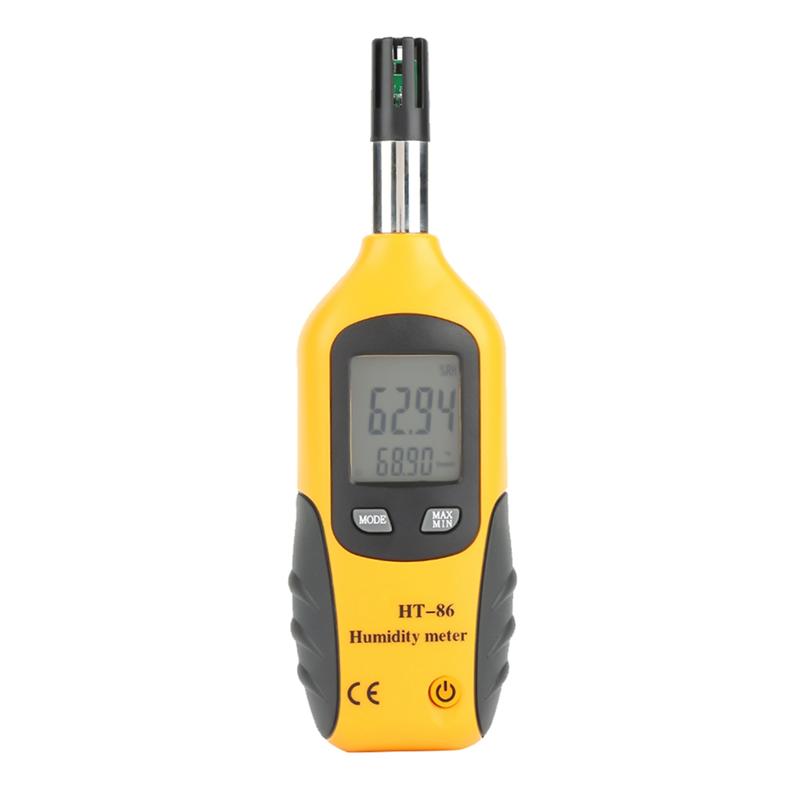 ABBP-Portable Digital Thermometer Hygrometer LCD Screen Humidometer With Backlight Wet Bulb/Dew Point Temperature Meter