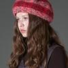 WHITE SANDS Modified Check Angora Beret Comone (4 Colors)
