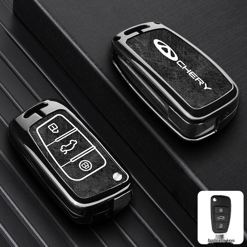 Zinc Alloy Key Shell Covers for Chery, Tiggo 8, 7 Plus - Full Coverage, 5x Anti-Drop Protection