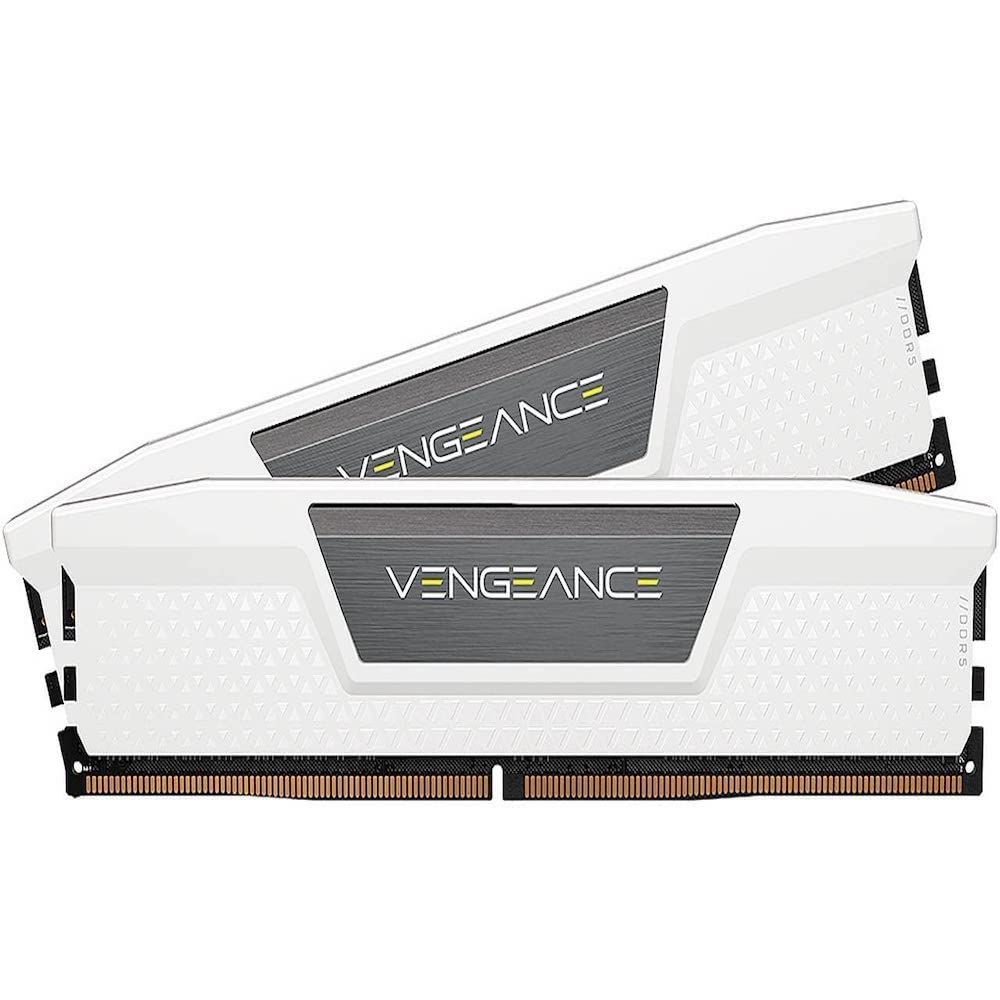

CORSAIR Desktop PC Memory VENGEANCE DDR5 Series White 64GB x CMK64GX5M2B5200C40W DDR5-5200MHz (PC5-41600) [32GB 2] білий
