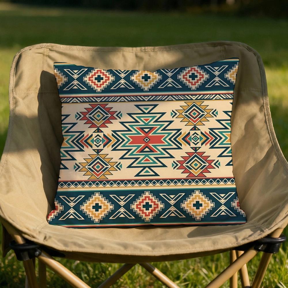 Fashion Bohemia Painting Cushion Cover Soft Reversible  Durable Pillow Cover  MultiScene Use for Home  Car Daily Comfort