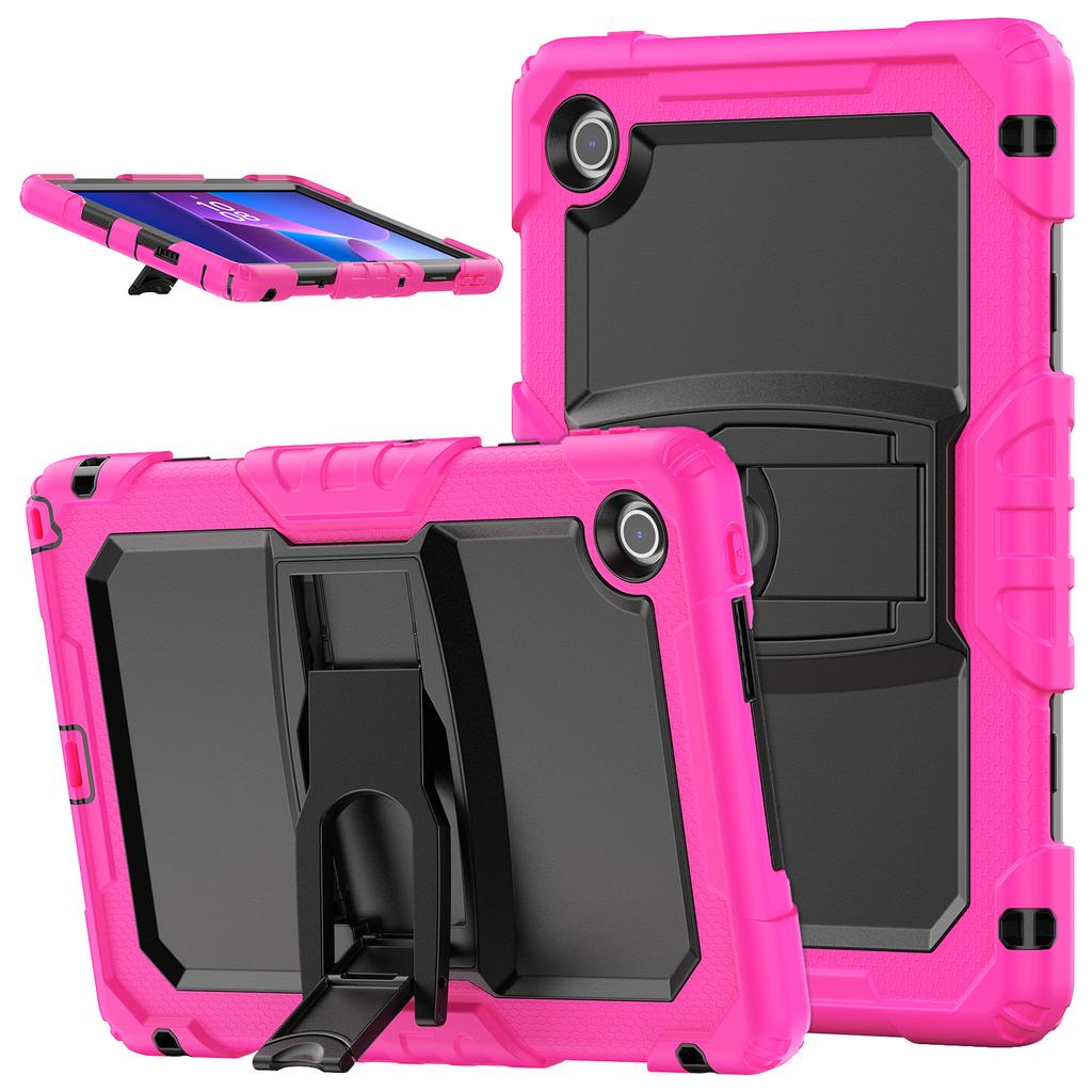 Kickstand Rugged Case for Lenovo Tab 10.1" 2025 K10C TB311XU TB311FU Heavy Duty Cover 3-Layers Protection Shockproof PC-Silicone