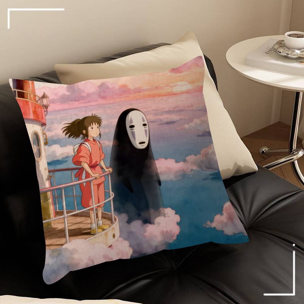 Polštář Dárky Domácí Kancelářské Vybavení Ložnice Pohovka Autopotah na polštář pouzdro 45x45cm Film S-Spirited A-Away Anime