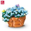 JIE-STAR Set di Costruzioni Fiore in Vaso Fiocco di Neve Blu