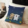 Cute Cartoon Line Dog Personalized picture text home decorative pillows Household Gifts 45x45cm
