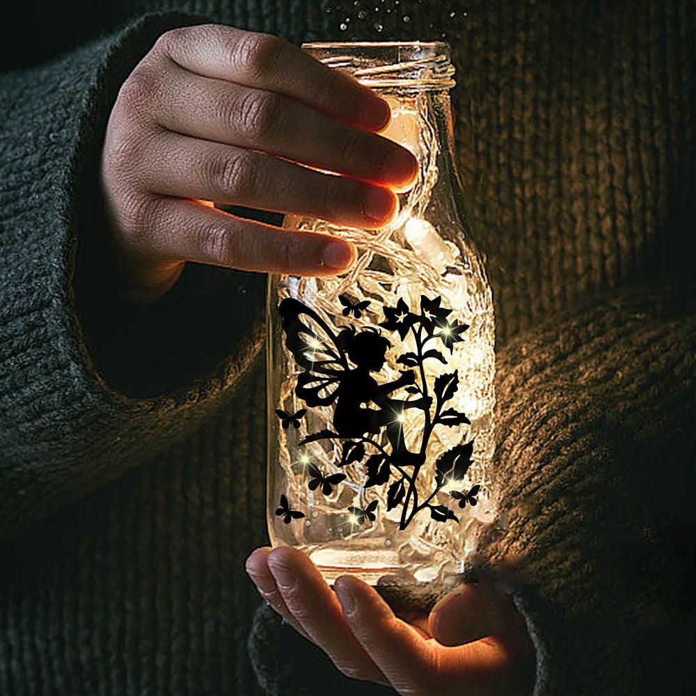 18Pcs Plastic Silhouette Paper for Lighting Decoration Paper Cut Light Box Fairy 100x90mm