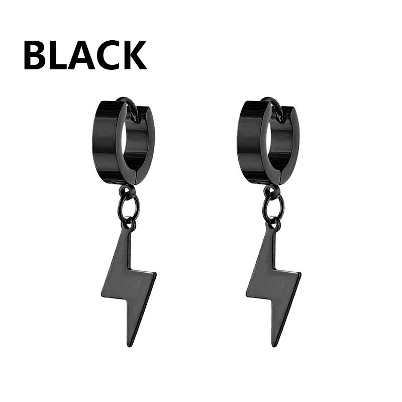 1Pair Punk Gothic Stainless Steel Stud Earring Creative Blade Pendant Punk Rock Razor Blade Earrings Gothic Hip-hop Ear Zircon