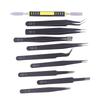 9Pcs Stainless Steel Anti Static Tweezers Set Precision Electronic Repair Tools For Maintenance Precision Tips