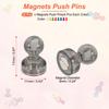 32Pcs Magnets Push Pins Strong Fridge Magnets Magnetic Whiteboard Decorative Thumbtacks for Refrigerator Locker Calendar Office