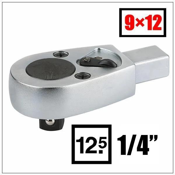 Torque Wrench Insert Open Ratchet Head 9x12mm /14x18mm for 1/2Inch 3/8Inch 1/4Inch Drive Car Bicycle Repair Tool