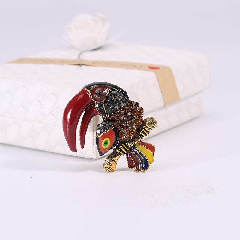 

Брошь с капающим дятлом, брошь со стразами, брошь с цирконами, брошь в виде животного из мультфильма, металлическая булавка