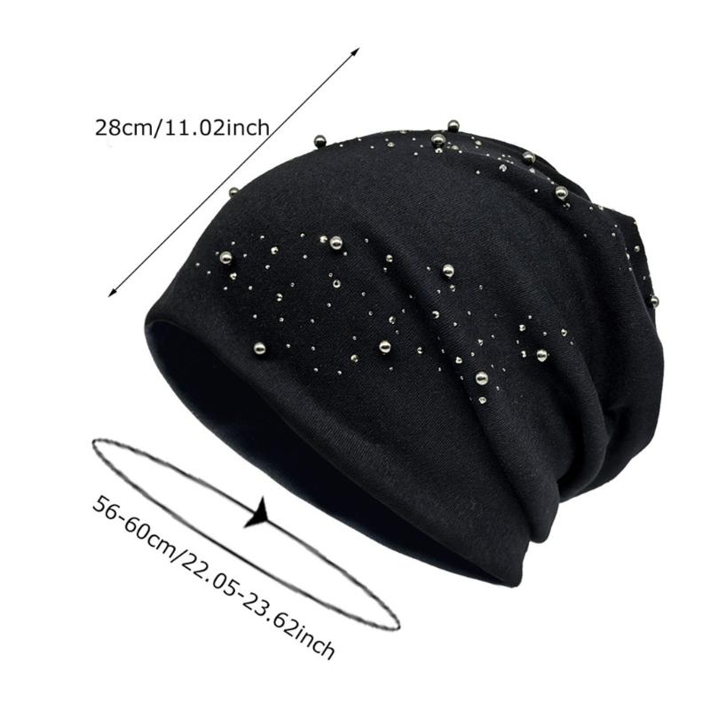 Breathable Skull Cap Slouch Stretchy Pullvoer Hat for Everyday Fashion and Muslims Women Daily Wear Comfortable Headwear