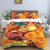 Cute Cartoon Charizard-Themed Bedding Set, featuring a soft duvet cover and pillowcases—perfect for teenagers, children, and mor