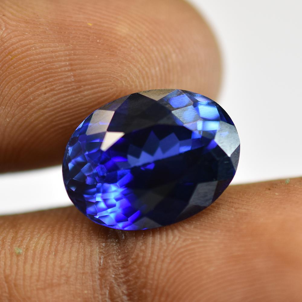 Natürlicher blauer Tansanit loser Edelstein 10,70 Karat Oval geschliffen makellos für Schmuckherstellung und Handwerk