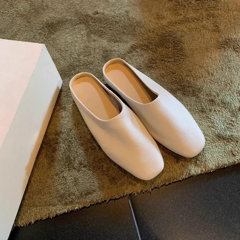 Baotou half slippers women's one foot soft surface soft sole comfortable half drag single shoes women's spring and summer