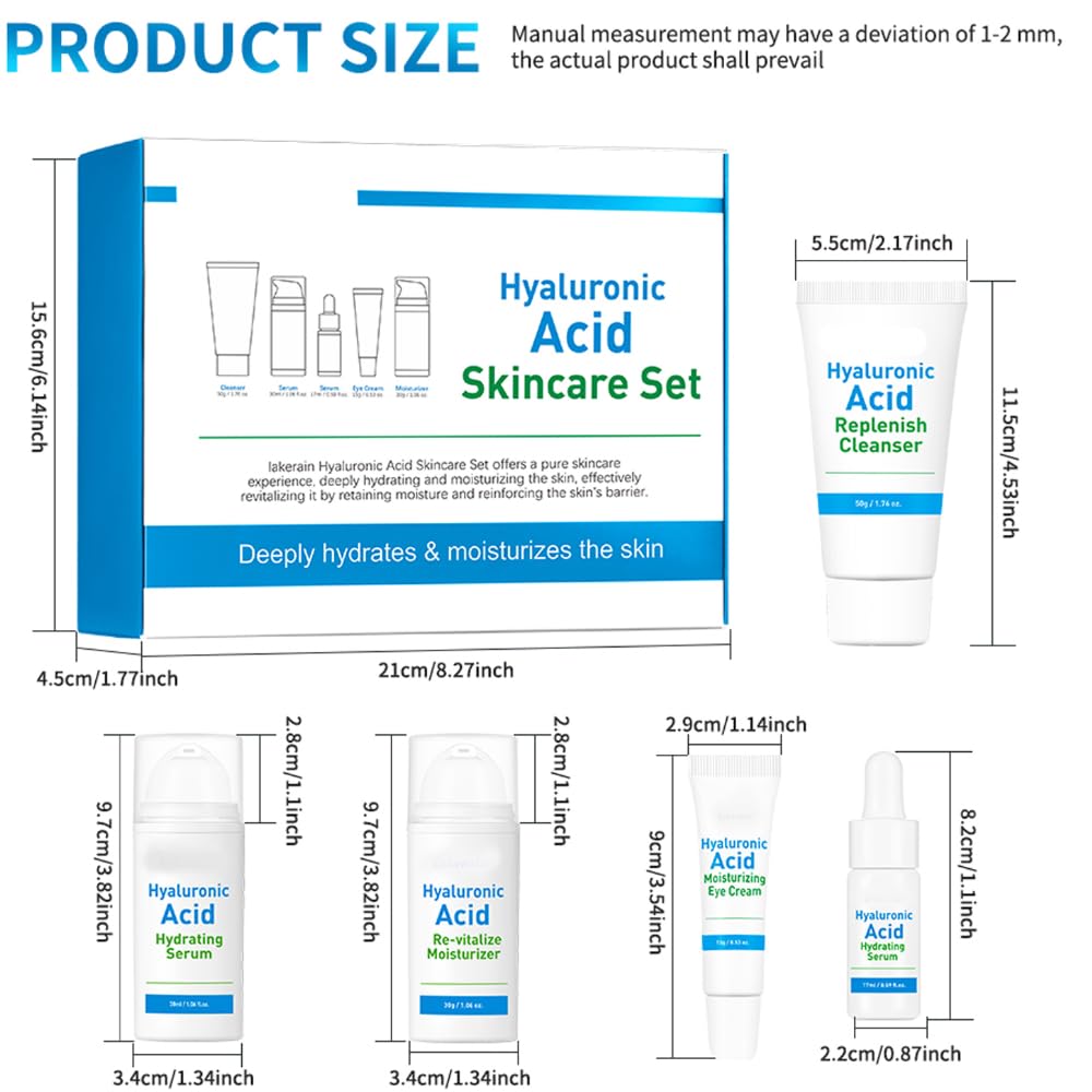 Transparent Acid Skin Care Set Pore Gentle on Sensitive Skin Cleansing, Moisturizing, Gift-Friendly,