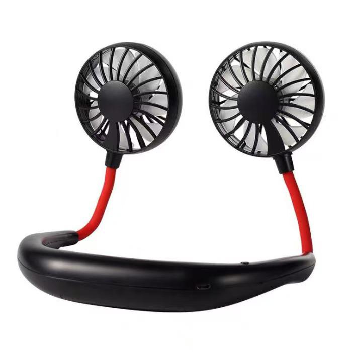 

USB Rechargeable Hanging Neck Fan - Portable Travel Companion for Sports & More 300x180x20 mm