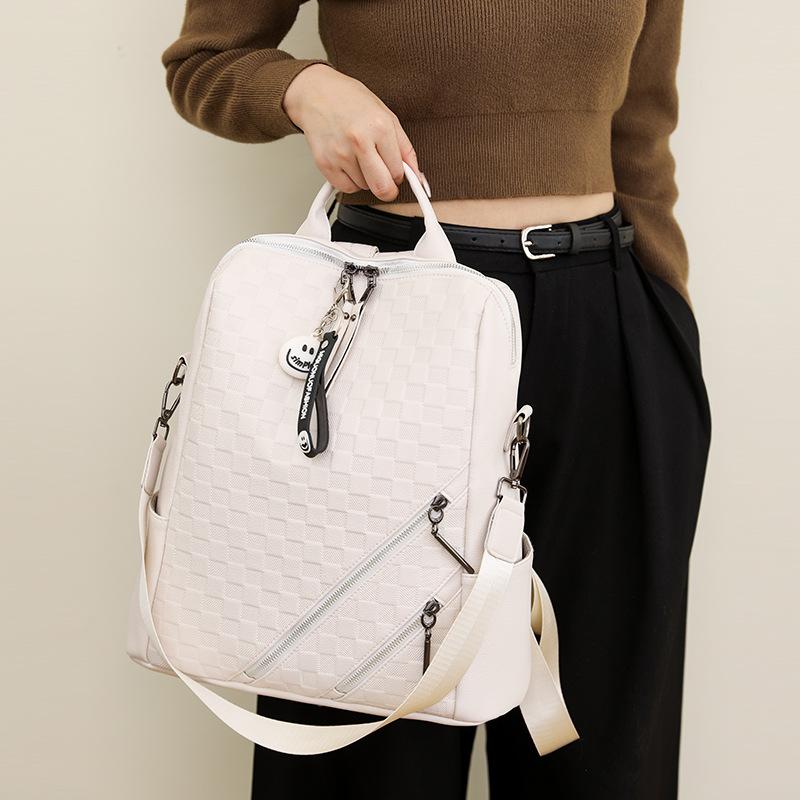 Schoolbag Backpack Women's Premium Sense Bag Commuter 1011 New Women's Leather Large Capacity Computer Backpack Women's Shoulders