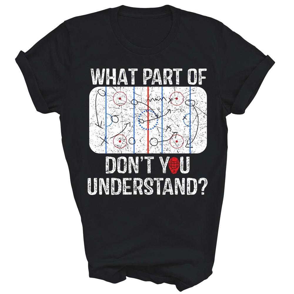 

Какую часть из «Не понимаешь» Смешная унисекс футболка в подарок для хоккейного тренера M