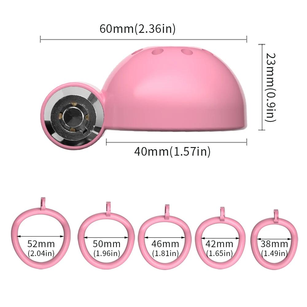 ABS Chastity Cage with 5 Rings Cock Cage Adult Sex Toy Penis Bondage Urethral Lock with Plug Male Cuckold Fetish Erotic BDSM Toy
