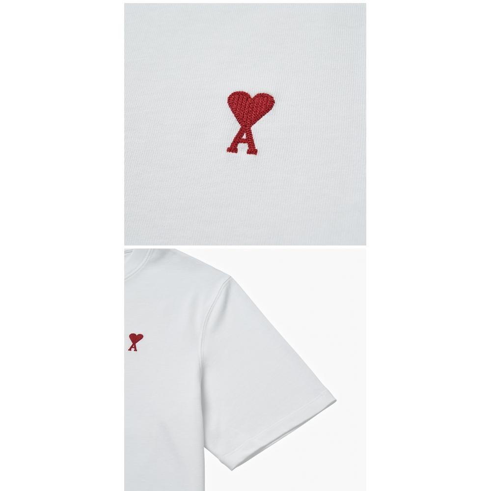 Ami Bfuts005 726 100 Ami De Coeur Small Heart Logo Public Short Sleeve Tee