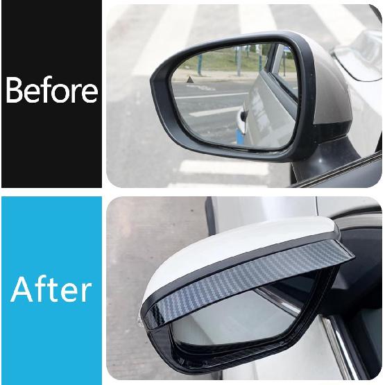 Car Accessories Fit for Nissan New Rogue 2021 2022 2023 2024 Side Door Rearview Mirror Rain Shield Protector Cover Frame Trim (Carbon Fiber Style)