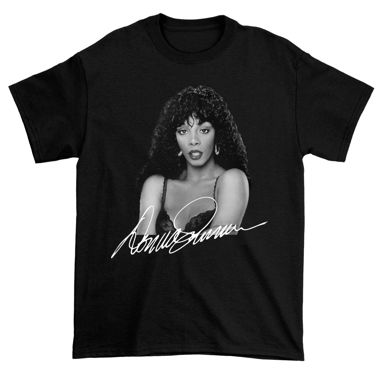 Donna Summer Signed T-shirt Black Cotton Tee All Sizes S to 5XL TU1630 M