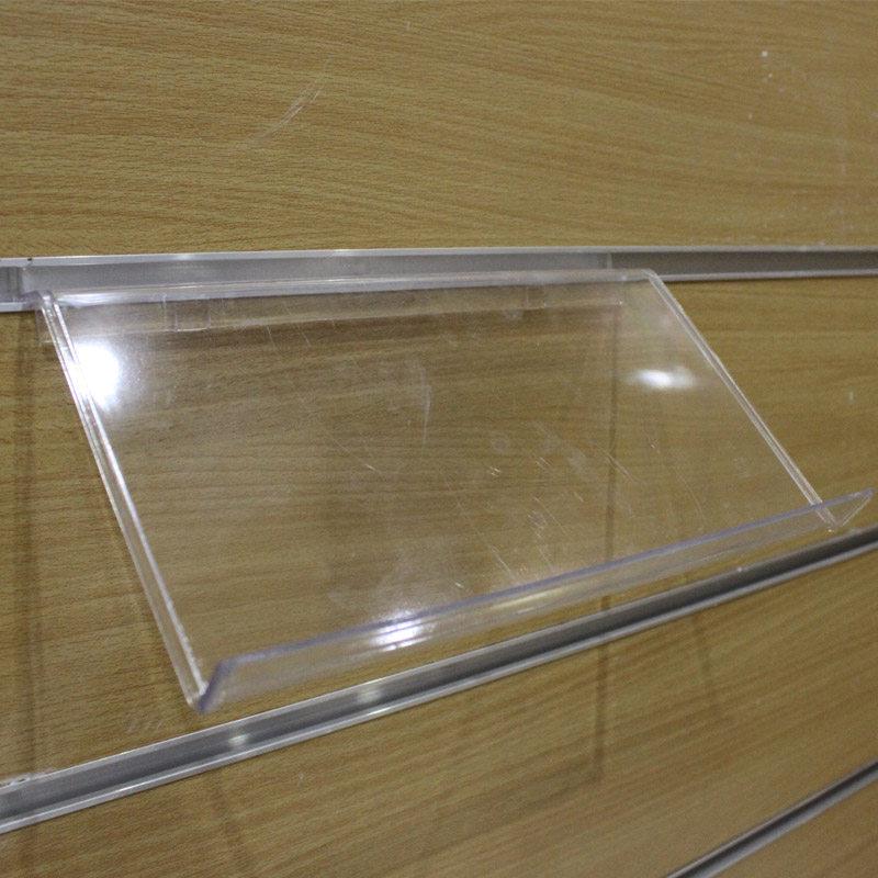Slanted Pegboard Shoe and CD Display Rack with Groove Board Transparent