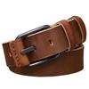 First Layer Cowhide Retro Trendy Men's Leather Belt, Genuine Leather Needle Buckle Youth Casual Jeans Belt