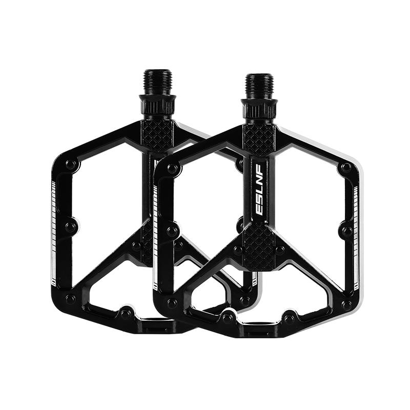

ESLNF Bicycle Pedal Aluminum Alloy Cycling Accessories Ultra Light Widened Anti-slip Bearing MTB Road Bike DU Pedals чёрный